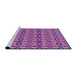 Sideview of Machine Washable Transitional Dark Magenta Purple Rug, wshpat3690pur