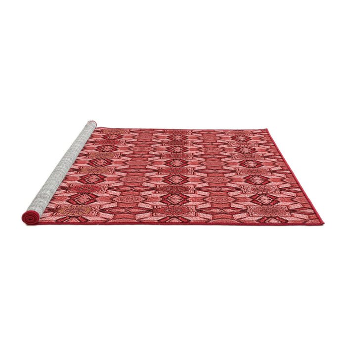 Sideview of Machine Washable Transitional Red Rug, wshpat3690rd