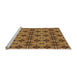 Sideview of Machine Washable Transitional Yellow Rug, wshpat3691org