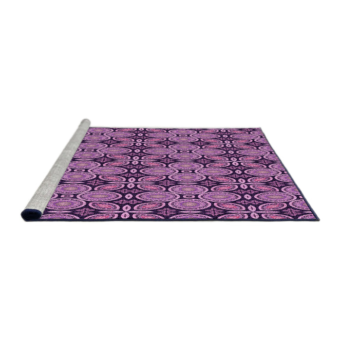 Sideview of Machine Washable Transitional Purple Rug, wshpat3691pur