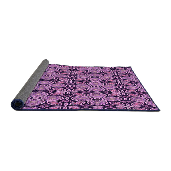 Thickness of Patterned Purple Rug, pat3691pur