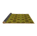 Thickness of Patterned Golden Brown Yellow Rug, pat3691yw