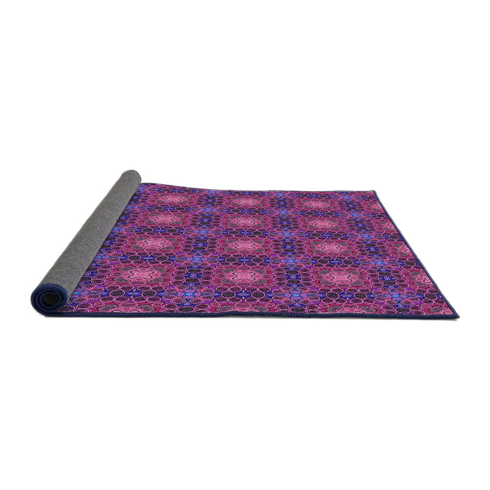 Thickness of Patterned Orchid Purple Rug, pat3693pur
