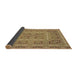 Thickness of Patterned Sienna Brown Rug, pat3694brn