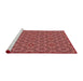 Sideview of Machine Washable Transitional Red Rug, wshpat3695rd