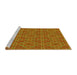 Sideview of Machine Washable Transitional Mahogany Brown Rug, wshpat3697yw