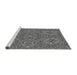 Sideview of Machine Washable Transitional Gunmetal Gray Rug, wshpat3698gry