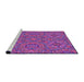 Sideview of Machine Washable Transitional Purple Rug, wshpat3698pur