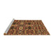 Sideview of Machine Washable Transitional Orange Rug, wshpat3699brn