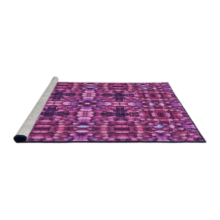 Sideview of Machine Washable Transitional Burnt Pink Rug, wshpat3699pur