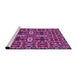 Sideview of Machine Washable Transitional Burnt Pink Rug, wshpat3699pur