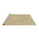 Machine Washable Transitional Metallic Gold Rug in a Bedroom, wshpat37brn