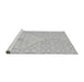 Sideview of Machine Washable Transitional Dark Gray Rug, wshpat37gry