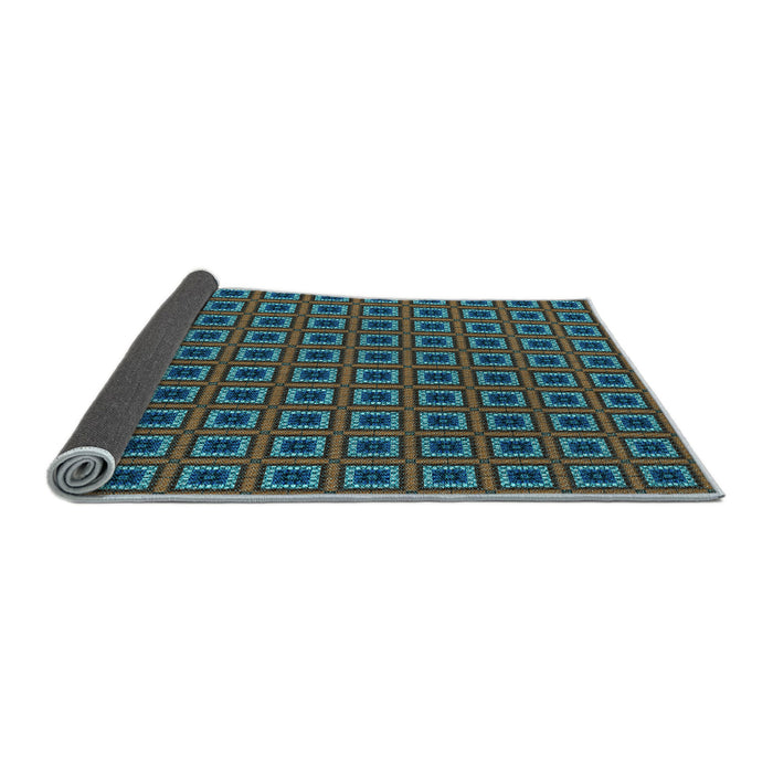 Thickness of Patterned Deep-Sea Green Rug, pat3700lblu