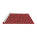 Sideview of Machine Washable Transitional Red Rug, wshpat3700rd