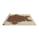 Sideview of Machine Washable Transitional Khaki Gold Rug, wshpat3701brn