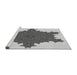 Sideview of Machine Washable Transitional Carbon Gray Rug, wshpat3701gry