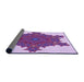 Thickness of Patterned Blossom Pink Rug, pat3701pur