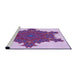 Sideview of Machine Washable Transitional Blossom Pink Rug, wshpat3701pur