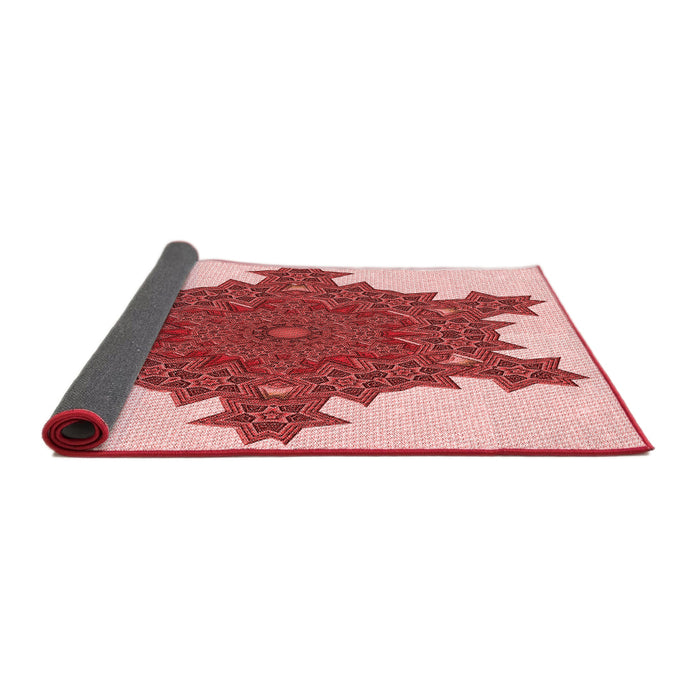 Thickness of Patterned Red Rug, pat3701rd