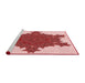 Sideview of Machine Washable Transitional Red Rug, wshpat3701rd