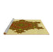 Sideview of Machine Washable Transitional Dark Bisque Brown Rug, wshpat3701yw