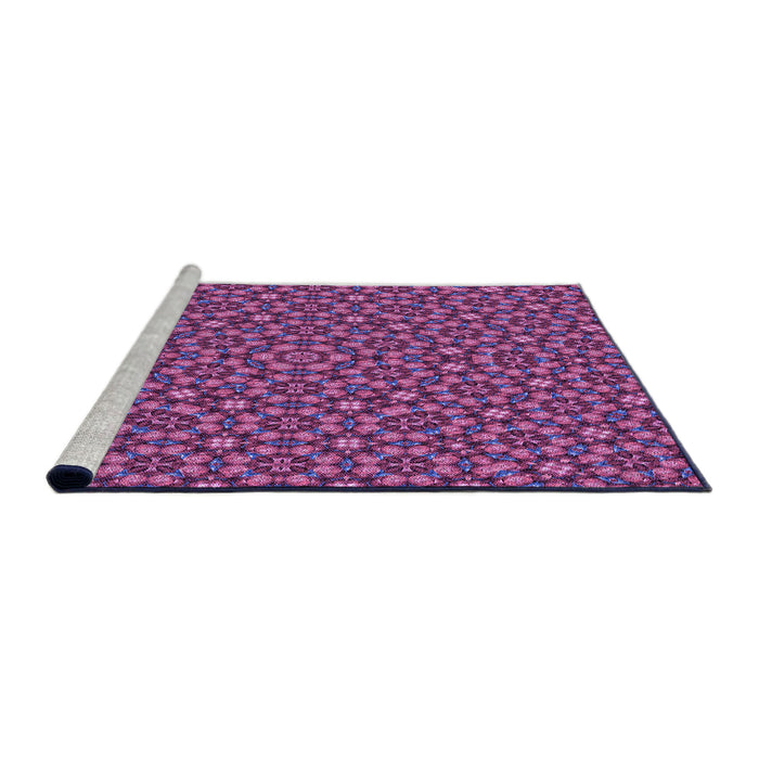 Sideview of Machine Washable Transitional Burnt Pink Rug, wshpat3703pur