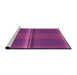 Sideview of Machine Washable Transitional Medium Violet Red Pink Rug, wshpat3704pur