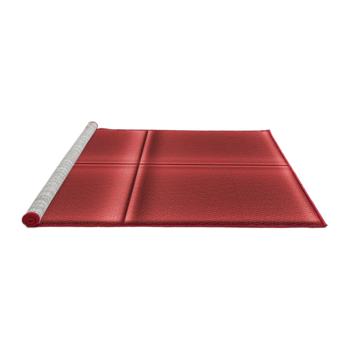 Sideview of Machine Washable Transitional Red Rug, wshpat3704rd