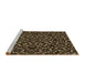 Sideview of Machine Washable Transitional Brown Rug, wshpat3705brn