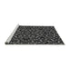 Sideview of Machine Washable Transitional Platinum Gray Rug, wshpat3705gry