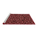 Sideview of Machine Washable Transitional Red Rug, wshpat3705rd