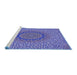 Sideview of Machine Washable Transitional Purple Mimosa Purple Rug, wshpat3706blu