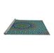 Sideview of Machine Washable Transitional Dark Slate Blue Purple Rug, wshpat3706lblu