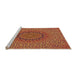 Sideview of Machine Washable Transitional Orange Rug, wshpat3706org