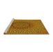 Sideview of Machine Washable Transitional Brown Rug, wshpat3706yw