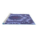 Sideview of Machine Washable Transitional Sky Blue Rug, wshpat3707blu