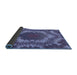 Thickness of Patterned Sky Blue Rug, pat3707blu
