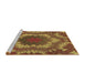 Sideview of Machine Washable Transitional Orange Gold Rug, wshpat3707brn