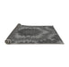 Thickness of Patterned Gunmetal Gray Rug, pat3707gry