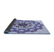 Thickness of Patterned Slate Blue Rug, pat3708blu