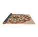 Thickness of Patterned Khaki Gold Rug, pat3708brn