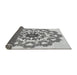 Thickness of Patterned Silver Gray Rug, pat3708gry
