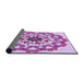 Thickness of Patterned Orchid Purple Rug, pat3708pur