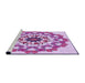 Sideview of Machine Washable Transitional Orchid Purple Rug, wshpat3708pur