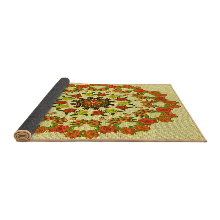 Thickness of Patterned Sedona Brown Rug, pat3708yw