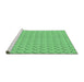 Sideview of Machine Washable Transitional Green Rug, wshpat371grn