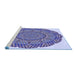 Sideview of Machine Washable Transitional Deep Periwinkle Purple Rug, wshpat3711blu