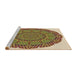 Sideview of Machine Washable Transitional Saddle Brown Rug, wshpat3711brn