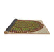 Thickness of Patterned Saddle Brown Rug, pat3711brn